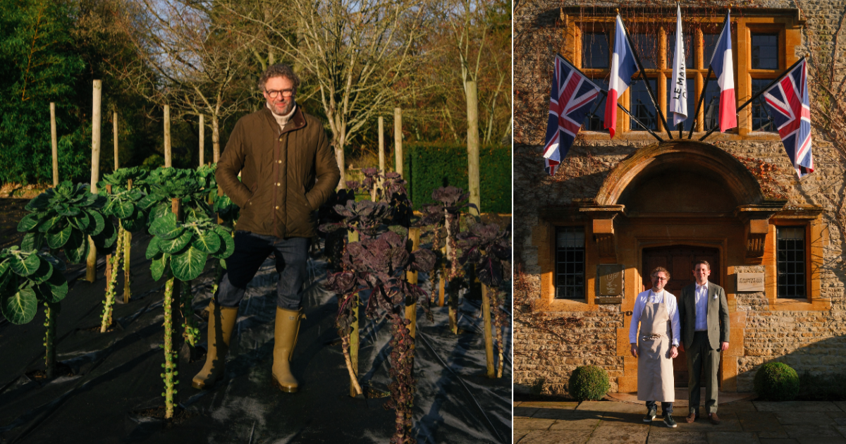 Arnaud Donckele outside Le Manoir aux Quat'Saisons